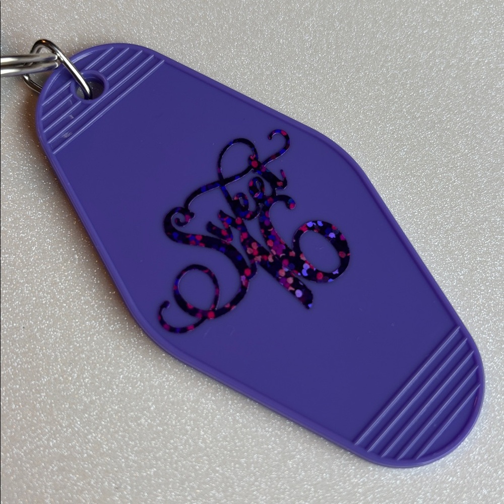 Sweet 16 Purple Keychain Key Fob